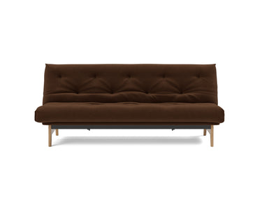Aslak 120 sovesofa med Spring madras i 359 Taura Cappuccino, set forfra