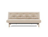 Aslak 120 sovesofa med Nordic Soft Spring madras i 410 Esina Almond, set forfra