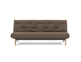 Aslak 120 sovesofa med Spring madras i 411 Esina Cedar Brown, set forfra