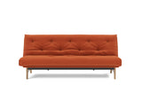 Aslak 120 sovesofa med Classic madras i 412 Esina Rust Orange, set forfra