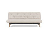 Aslak 120 sovesofa med Nordic Soft Spring madras i 470 Yuveno Natural, set forfra