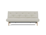 Aslak 120 sovesofa med Spring madras i 527 Mixed Dance Natural, set forfra