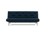 Aslak 120 sovesofa med Spring madras i 528 Mixed Dance Blue, set forfra