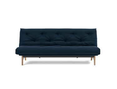 Aslak 120 sovesofa med Spring madras i 528 Mixed Dance Blue, set forfra
