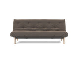 Aslak 120 sovesofa med Classic madras i 530 Bouclé Taupe, set forfra