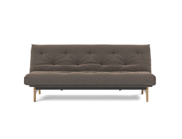 Aslak 120 sovesofa med Spring madras i 530 Bouclé Taupe, set forfra