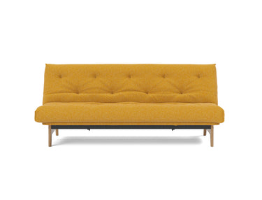 Aslak 120 sovesofa med Classic madras i 536 Bouclé Ochre, set forfra