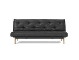 Aslak 120 sovesofa med Spring madras i 550 Faunal Black, set forfra