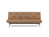 Aslak 120 sovesofa med Spring madras i 551 Faunal Brown, set forfra