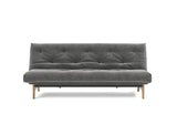 Aslak 120 sovesofa med Spring madras i 563 Twist Charcoal, set forfra