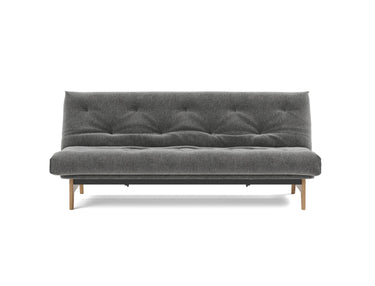 Aslak 120 sovesofa med Spring madras i 563 Twist Charcoal, set forfra