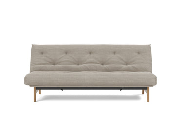 Aslak 120 sovesofa med Spring madras i 579 Kenya Gravel, set forfra