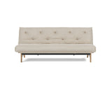 Aslak 120 sovesofa med Classic madras i 586 Phobos Latte, set forfra
