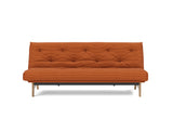 Aslak 120 sovesofa med Spring madras i 595 Corduroy Burnt Orange, set forfra