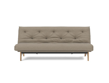 Aslak 120 sovesofa med Nordic Soft Spring madras i 850 Mahoga Caramel, set forfra