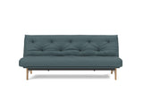 Aslak 120 sovesofa med Nordic Soft Spring madras i 851 Mahoga Dark Blue, set forfra