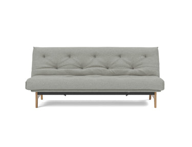 Aslak 120 sovesofa med Classic madras i 853 Mahoga Dove Grey, set forfra