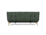 Aslak 120 sovesofa med Nordic Soft Spring madras i 281 Avella Pine Green, set bagfra