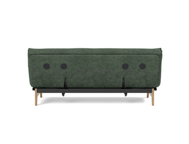 Aslak 120 sovesofa med Spring madras i 281 Avella Pine Green, set bagfra