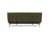 Aslak 120 sovesofa med Classic madras i 316 Cordufine Pine Green, set bagfra