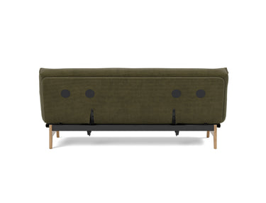 Aslak 120 sovesofa med Classic madras i 316 Cordufine Pine Green, set bagfra