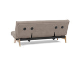 Aslak 120 sovesofa med Spring madras i 318 Cordufine Beige, set skråt bagfra