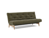 Aslak 120 sovesofa med Spring madras i 316 Cordufine Pine Green, set skråt forfra
