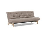 Aslak 120 sovesofa med Classic madras i 318 Cordufine Beige, set skråt forfra