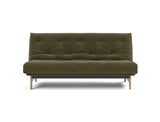 Aslak 140 sovesofa med Latex madras i 316 Cordufine Pine Green, set forfra