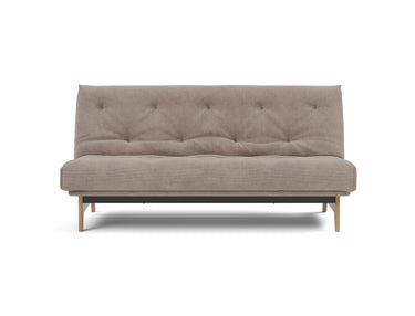 Aslak 140 sovesofa med Soft Spring madras i 318 Cordufine Beige, set forfra
