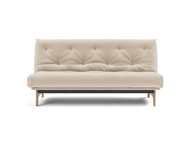 Aslak 140 sovesofa med Latex madras i 410 Esina Almond, set forfra