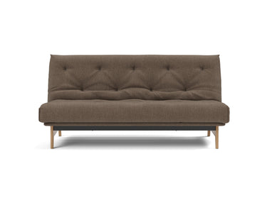 Aslak 140 sovesofa med Soft Spring madras i 411 Esina Cedar Brown, set forfra