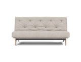 Aslak 140 sovesofa med Latex madras i 471 Yuveno Sand, set forfra