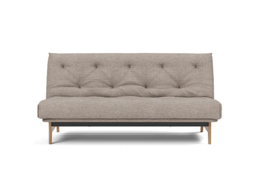 Aslak 140 sovesofa med Soft Spring madras i 472 Yuveno Warm Grey, set forfra