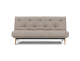 Aslak 140 sovesofa med Soft Spring madras i 472 Yuveno Warm Grey, set forfra