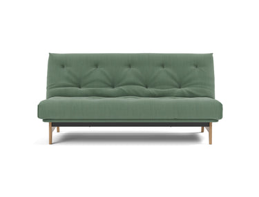 Aslak 140 sovesofa med Soft Spring madras i 518 Elegance Green, set forfra