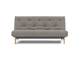 Aslak 140 sovesofa med Soft Spring madras i 521 Mixed Dance Grey, set forfra