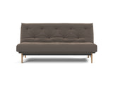 Aslak 140 sovesofa med Latex madras i 530 Bouclé Taupe, set forfra