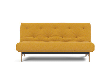 Aslak 140 sovesofa med Soft Spring madras i 536 Bouclé Ochre, set forfra