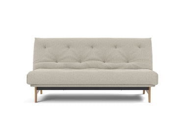 Aslak 140 sovesofa med Soft Spring madras i 539 Bouclé Beige, set forfra