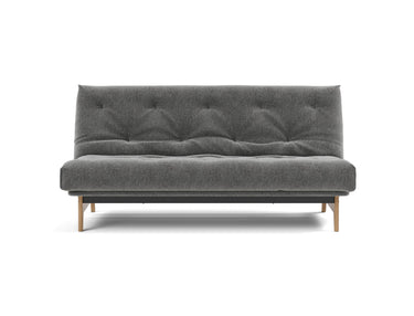 Aslak 140 sovesofa med Soft Spring madras i 563 Twist Charcoal, set forfra