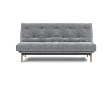 Aslak 140 sovesofa med Soft Spring madras i 565 Twist Granite, set forfra