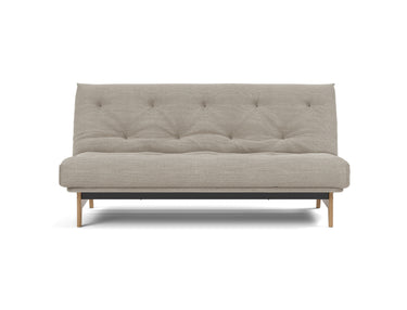 Aslak 140 sovesofa med Soft Spring madras i 579 Kenya Gravel, set forfra