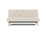 Aslak 140 sovesofa med Soft Spring madras i 594 Corduroy Ivory, set forfra
