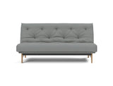 Aslak 140 sovesofa med Soft Spring madras i 852 Mahoga Seal Grey, set forfra