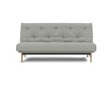 Aslak 140 sovesofa med Latex madras i 853 Mahoga Dove Grey, set forfra