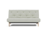 Aslak 140 sovesofa med Latex madras i 888 Mozart Slate Brown, set forfra