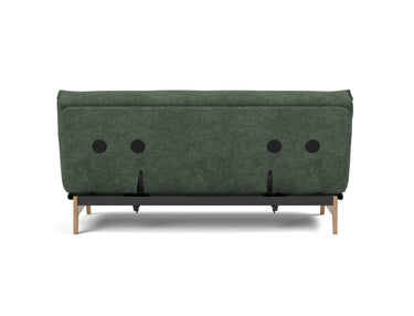 Aslak 140 sovesofa med Soft Spring madras i 281 Avella Pine Green, set bagfra