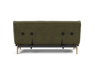 Aslak 140 sovesofa med Classic madras i 316 Cordufine Pine Green, set bagfra