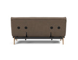 Aslak 140 sovesofa med Soft Spring madras i 411 Esina Cedar Brown, set bagfra